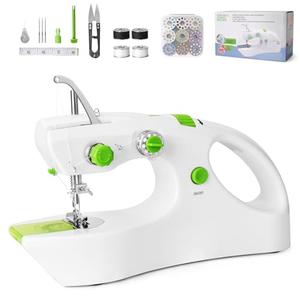 Handheld Sewing Machine, Dual Speed Portable Electric Mini Sewing Machine for Beginners, Complete Set of Quick Home Clothing Fabrics Repair Tools,Electric Handheld Sew Machine, DIY Travel Home Use
