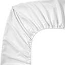 FreshCulture Twin Fitted Sheets, Bulk Pack of 6, Deep Pocket, Soft Microfiber Bottom Sheets for Home, Salons, Hotels, Twin Size Fitted Sheets Only (White)