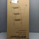 HBTower 3 Step Ladder, 3 Step Stool for Adults, 3 Step Ladder Folding Step Stool with Cushioned Handle Step Ladder with Wide Pedal Ergonomic Design,Black