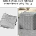 210 L Storage Bins, Foldable Closet Organizers with Handles, Large Collapsible Bags for Clothes, Comforters, Blankets & Pillows, Gray 1PC