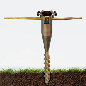 No Dig Ground Anchor with 5-Spiral Screw,Beach Umbrella Anchor,Umbrella Sand Anchor,Rust Free Strong Beach Umbrella Auger,Umbrella Holder for One Size Fits Zinc