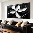 Abstract Wall Art Decoration Modern Wall Art Pictures for Living Room Abstract Canvas Art Wall Decor Minimalist Black and White Wall Art Prints Flowers Artwork for Walls Office Home Decor 20"X40"