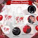 Shinylin 24 Pcs Red Graduation Plastic Gift Bags with Handles PVC Reusable Treat Bags Goody Candy Snack Treat Gift Tote Bag for Graduation Party Favor
