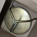 Metal Martini Cocktail Table, Antique Brass, Round, 12.5 Inches X 27.5 Inches