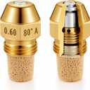 MorningRo 2 Pcs Hollow Oil Burner Nozzle 0.6-80 A Replacement Spray Brass Oil Fuel Burner Nozzle 80 Degree