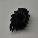 Modern Spiral Shell Ceramic Vase, Black Matte, 8.5 x 5.6 x 3.7 inches,for Interior Decoration