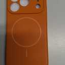 Miracase Magnetic for iPhone 17 Pro Case, Compatible with MagSafe, Integrated Silicone Camera Control Cover, 3.0mm Thicken Shockproof Drop Protection Phone Case for 17 Pro, Orange