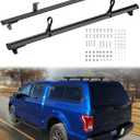Mountainpeak 500LB Capacity Pickup Truck Topper Ladder Rack Camper Shell Roof Rack for Van Trailer Truck Cap Rack - 60" Crossbar Aluminum Black