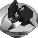 ACROPIX Motorcycle Gas Tank Cover Locking Fuel Tank Cap with Keys for Suzuki GZ250 - Pack of 3 Silver Tone