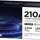210A 210X Toner Cartridges 4 Pack High Yield Compatible for HP 210A Toner Cartridges Work for HP Color Laserjet MFP 4301fdw 4301fdn Pro 4201dw 4201dn Series Printer W2100A W2100X (with Chip)