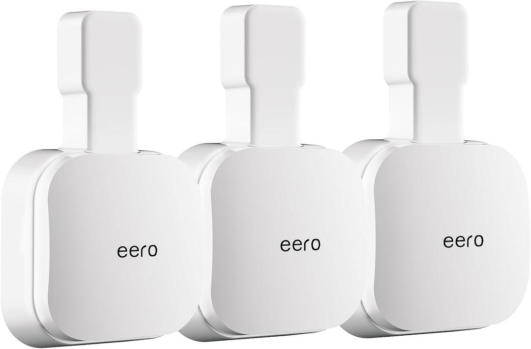 Outlet Wall Mount Holder for eero Pro 6e/Pro 6 Mesh Wi-Fi System, Built-in Cable Management - No Messy Wires, Space-Saving (3 Pack)