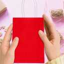 Bakepacker 100 Pcs Red Mini Paper Gift Bags with Handles 6"x4.5"x2.5" Party Favor Bags Multiple Uses (Mini size)