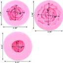 Zixiang Bloom 3D Rose Flower Silicone Mold Peony Flower Fondant Molds For Cake Decorating Soap Candle Making Candy Chocolate Polymer Clay Gum Paste Set Of 3
