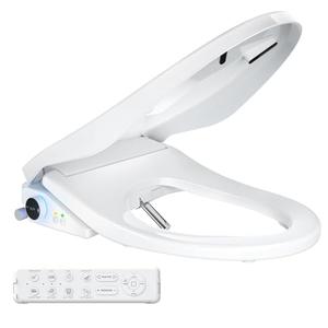 Electric Bidet Toilet Seat, Heated Toilet Seat Elongated with Instant Warm Water & Dryer, Feminine & Front Rear Wash, Wireless Remote, Self-Clean Nozzle, Slow Close Lid, Upgraded Silent ECO Child Mode
