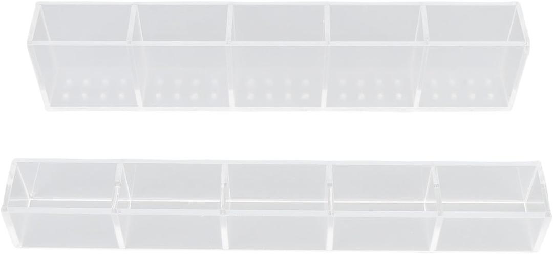 POCREATION Acrylic Straw Holder, Transparent Tape, Adhesive Stickers, Straws Storage Container for Cupboard, Easy Installation for Cupboard, Kitchen Counters, Cupboards