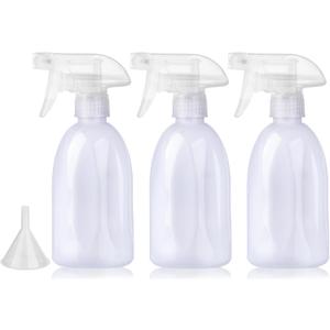 Bynccea Empty White Plastic Spray Bottles 13.5oz/400ml Adjustable Nozzle Mist/Stream Water Spray Bottle Heavy Duty Spraying Bottles Plant Mister Spray Bottle for Cleaning Solutions, Plants, Hair