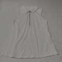 Vivilli Womens Ribbed Tank Top Zipper V Neck Dressy Casual Blouses Sleeveless Camisole Tops Work Tank Polo Shirts S