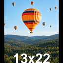 JCJMY 13x22 Picture Frame Black for Poster Photo Picture, Horizontal and Vertical Formats for Wall Hanging, 13 x 22 Wall Gallery Poster Photo Frame for 13 by 22 Photos Posters, Black