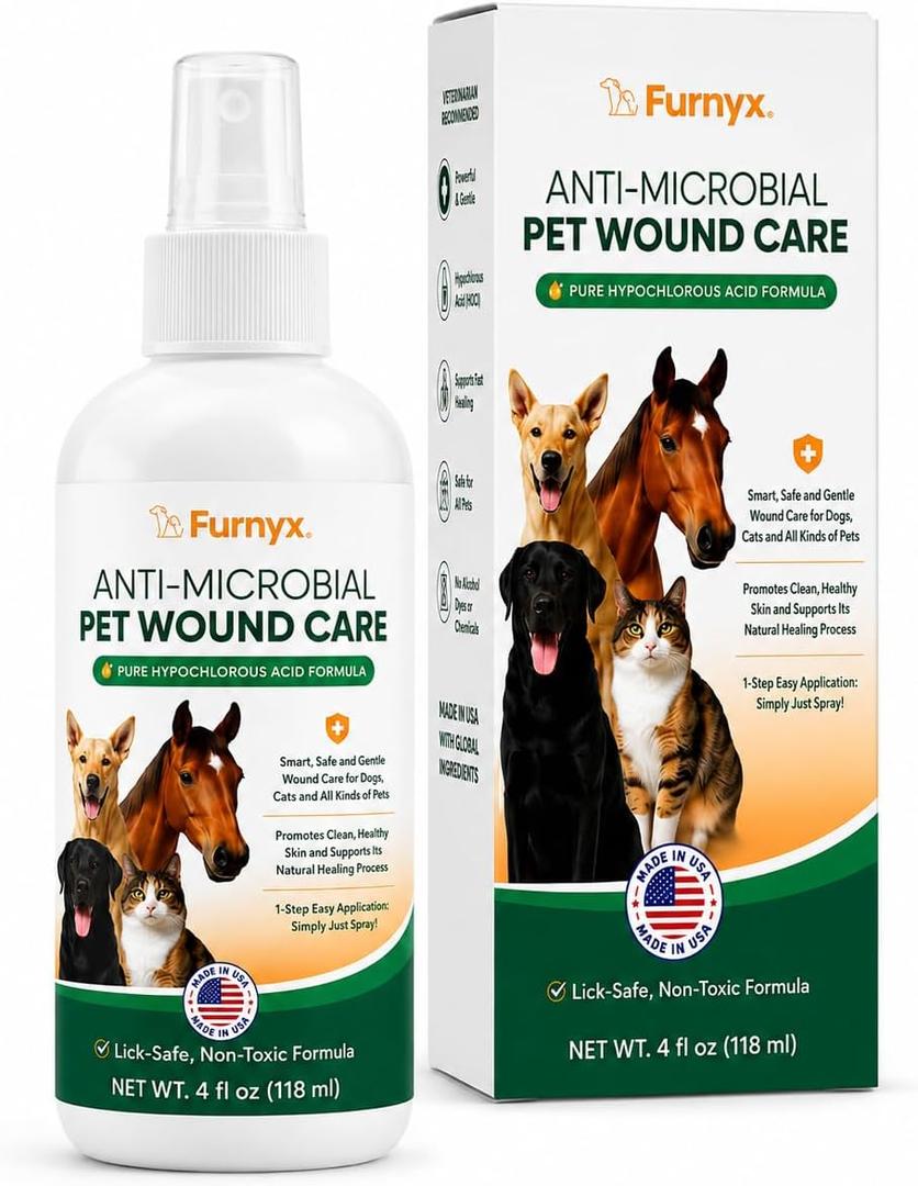 Sting-Free Wound & Skin Care Spray for Dogs, Cats & Pets | Vet-Grade Repair Mist for Cuts, Hot Spots, Rashes, Burns & Itch Relief | Non-Toxic, No Alcohol, Lick-Safe, No Residue (4 fl oz)