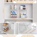 Yieach 4 Set Bathroom Organizers and Storage,2 Tier Clear Under Sink Organizer and Medicine Cabinet Organizer for Kitchen,Pantry Storage,Pull Out Drawers for Skincare,Pill Bottle,Spice Organization