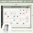Gannyfer Desk Calendar 2026, Large 2026 Desk Calendar 22" x 17", Now - Dec 2026, 18 Monthly Academic Desktop Calendar with To-Do List and Notes, Plastic Cover, Thick Paper, 2026 Calendar for Planning and Organizing(6 Stickers)
