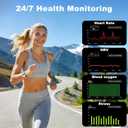 Smart Bracelet for Women Men, Activity & Fitness Trackers/SpO2/Heart Rate/Sleep Stress/1ATM Waterproof,Automatic Monitoring Wearable Fitness Tracker with Free App,2 Bands