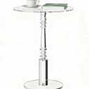 Modern Acrylic Side Table, Round Clear End Table for Living Room,Bedroom Lobby and Office Easy Assembly (Clear, Large)
