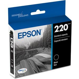 EPSON 220 DURABrite Ultra Ink Standard Capacity Black Cartridge (T220120-S) Works with WorkForce WF-2630, WF-2650, WF-2660, WF-2750, WF-2760, Expression XP-320, XP-420, XP-424