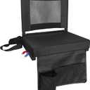 Stadium Seats for Bleachers with Back Support, Bleacher Chairs with Backs and Cushion Wide, Portable Folding Seats with Magnetic Bottom Strips, Includes Shoulder Strap - Black (1, Black)