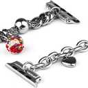 Bling Bands Compatible with Apple Watch Band 38mm 40mm 41mm 42mm 44mm 45mm 49mm Ultra Iwatch SE Series 8/7/6/5/4/3/2/1, Women's Rhinestone Charms Strap Double Tour Chain Bracelet Wristband Stainless Steel