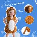 2 x UQJE Baby Lion Costume Furry Cuddly Toddler Lion Costume Halloween Adorable Plush Lions Dress-Up Kids Animal Costumes (2'24" - 2'28", Brown)