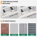 Air Conditioner Bracket No Drill: Heavy Duty Holder with Bubble Level for 350lbs AC Units, Adjustable Width, No Tools Needed, Fits Single & Double Hung Windows, 5000-24000 BTU Coverage