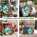 2 x Puerto Rico Ornaments 2026 - Elegant Puerto Rico Gifts for Men Women Mom Dad, Cute Ceramic Ornaments for Tree Decor, Unique for Friends, Funny Gifts for Puerto Ricans