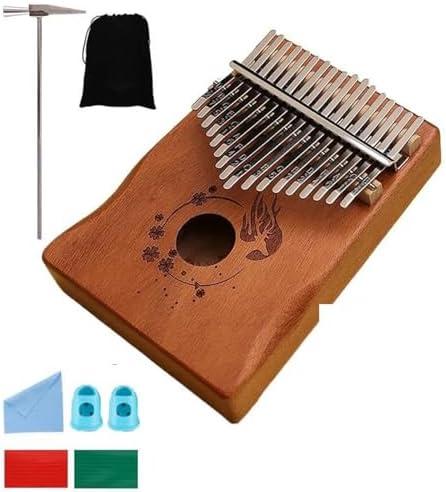 Kalimba Thumb Piano Rosewood Kalimba 17 21 Keys Mini Portable Instrument For Adults And Beginners(17 Key Deer)