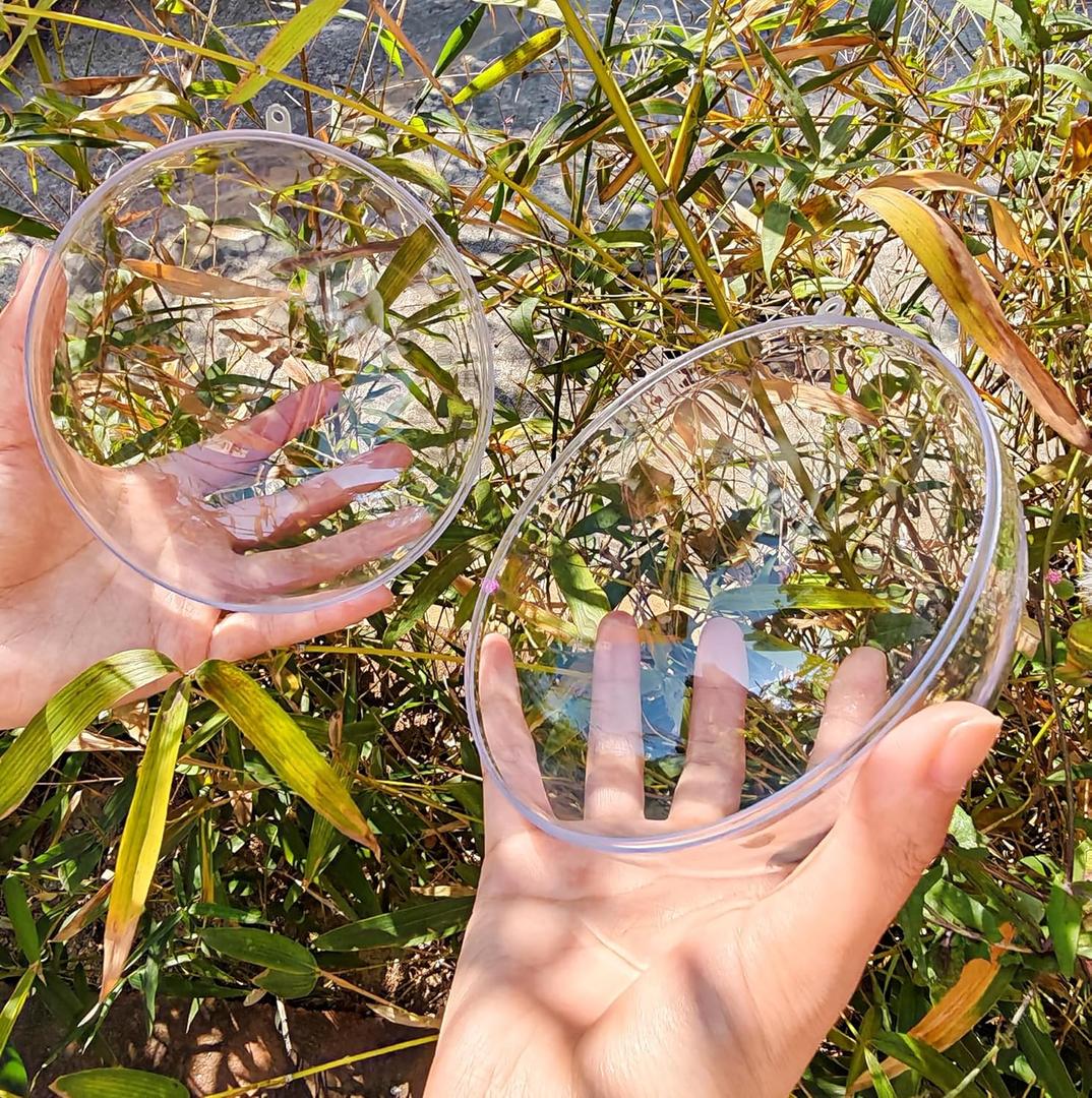 Acrylic Hollow Ball, Clear Plastic Fillable Ornaments Ball, DIY Clear Plastic Balls for New Years Present,Xmas Tree,Home Decoration,Wedding,Party (14cm/5.51inch,5pcs)