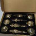 DN DECONATION Mercury Glass Christmas Ornaments, Vintage Teardrop & Ball Ornament, Decorative Hanging Finials Decor for Xmas Tree, Winter Wedding, Party, Holiday Home (10-Pieces, Champagne Gold) (Set of 10)