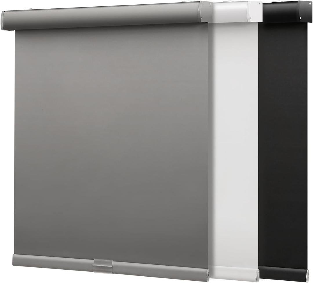 SMONTER Cordless Blackout Roller Shades for Windows- Room Darkening Roller Blinds with Valance, High Shading & UV Protection, 42" W x 72" H, Grey