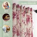 Maison d' Hermine Curtains for living room 100% Cotton 84 inch length One Panel Light Filtering Toile Curtains for Bedroom Windows with rod and loop Pockets Drapes (Paradise Lacquer Red, 50"W x 84"L)