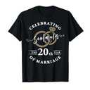 20th Wedding Anniversary Tshirt Husband Wife Couple Matching T-Shirt, 2XL