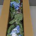 FOTEEWL 8 Bundles Artificial Hydrangea Flowers for Outdoor Decor, Realistic Faux Silk Bouquets Sun-Resistant Fake Plants for Front Door Balcony Farmhouse Garden Home Spring Summer Decor (Blue)