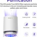 Rosekm Small Air Purifier for Home Bedroom, Personal Desk Mini Air Purifier, Room Hepa Air Purifier Fresheners Cleaner for Dorm, Pets, Smoke, Desktop, Office (2 Pack)