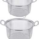 Tiawudi 2 Pack Strainers for Kitchen, 18/8 Stainless Steel Colander with Handles, Fine Mesh Strainer for Pasta, Rice and Fruit, Sieve with Resting Feet to Strain, Rinse, Steam or Cook Vegetables