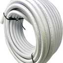 Sealproof 2" Dia Flexible PVC Pipe, Pool and Spa Hose, Schedule 40 Tubing, Made In USA, 2-Inch, 25 FT, White