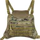 Outdoor Tactical Chest Bag for Men Sports Rig Vest with Pouch Phone Adjustable EDC Travel Pack (Camo)