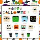2 x Halloween Party Supplies Kit for 24 Guests - Halloween Design with Disposable Dinner & Dessert Plates, Napkins, Cups, Tablecloth, and Banner -for Birthday Party Decorations
