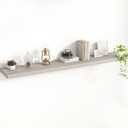 Acovy 55 Inch Floating Shelves, 8 Inch Deep Floating Shelves for Wall, Hanging Shelf with Invisible Brackets, Deep Shelves for Bathroom, Bedroom, Living Room, Grey, Set of 1, 8"Wx55"L-1pc