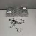 CHICTIE Chrome Shower Curtain Hooks, Rustproof Shower Curtain Rings for Bathroom, Metal Shower Hooks for Shower Curtain Rod, Modern Decorative Shower Curtain Hangers Set of 12, Round Heavy Duty Design, Pack of 4