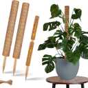 Moss Pole, 2 Pack 17 Inch Monstera Plant Support for Climbing Plants Accessories Indoor, Stackable Moss Poles Plant Support Stakes, Coir Plant Pole Sticks for Potted Plants, Pothos, Philodendron
