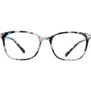 VisionGlobal Blue Light Blocking Glasses for Women, Anti Eyestrain, Computer Reading, TV Glasses, Stylish Square Frame, Anti Glare(+1.25 Magnification) (01_nola_pink)