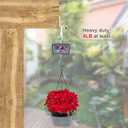 SELEWARE 30PCS Screw in Hooks for Hanging Outdoor String Lights, Windproof Christmas Light Hanger Hooks, Gray-White Wall Hooks for Patio Gazebo Fence to Hang Party Fairy Wire Lights, Wind Chimes